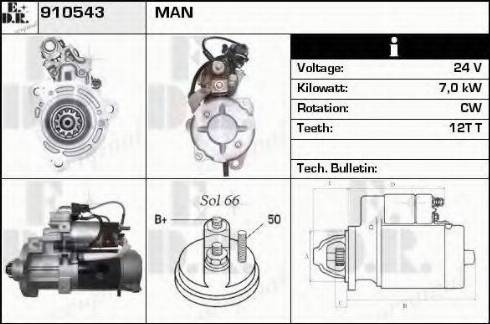 EDR 910543 - Starter autospares.lv