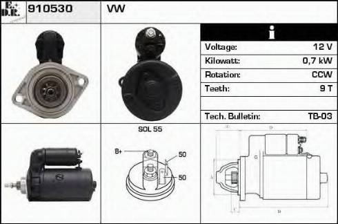 EDR 910530 - Starter autospares.lv