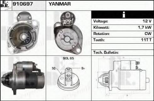 EDR 910697 - Starter autospares.lv