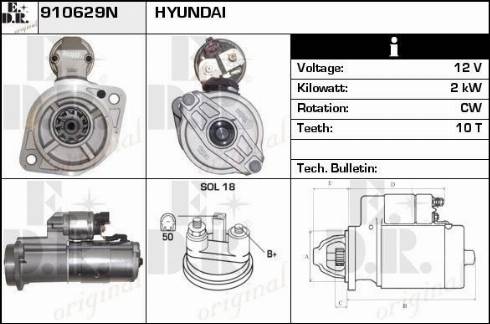 EDR 910629N - Starter autospares.lv