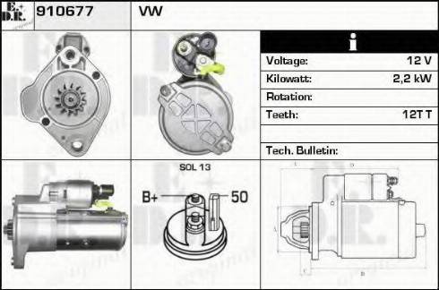 EDR 910677 - Starter autospares.lv