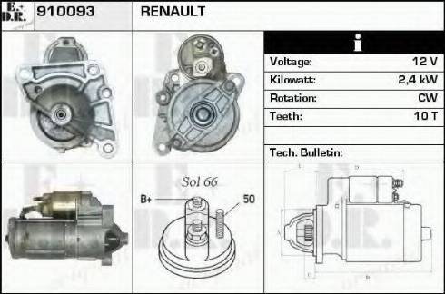 EDR 910093 - Starter autospares.lv