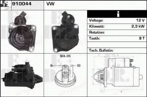 EDR 910044 - Starter autospares.lv