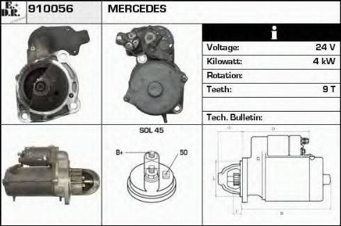 EDR 910056 - Starter autospares.lv