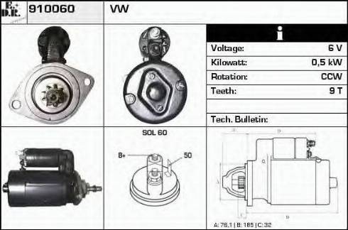 EDR 910060 - Starter autospares.lv