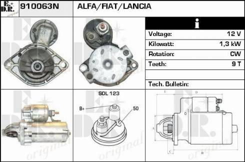 EDR 910063N - Starter autospares.lv