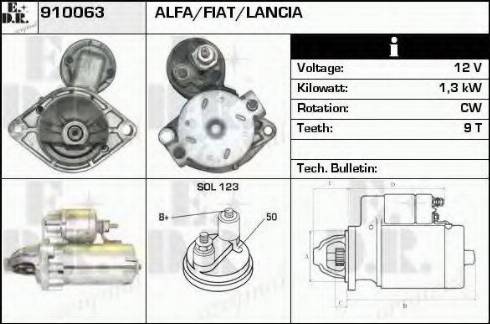 EDR 910063 - Starter autospares.lv