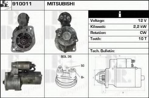 EDR 910011 - Starter autospares.lv