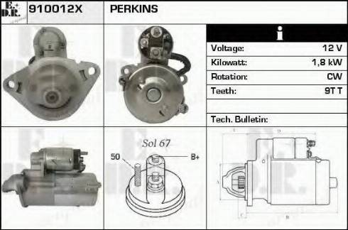 EDR 910012X - Starter autospares.lv