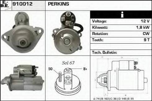 EDR 910012 - Starter autospares.lv