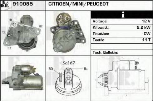 EDR 910085 - Starter autospares.lv