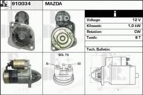 EDR 910034 - Starter autospares.lv