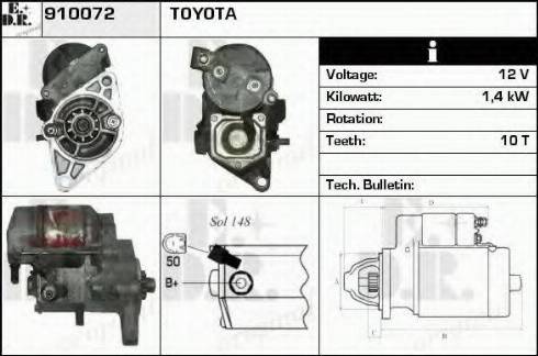 EDR 910072 - Starter autospares.lv