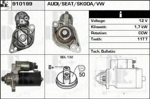 EDR 910199 - Starter autospares.lv