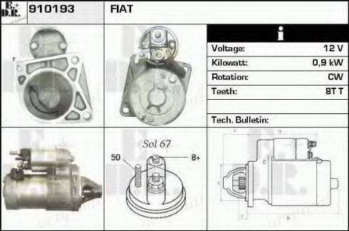 EDR 910193 - Starter autospares.lv