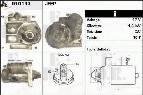 EDR 910143 - Starter autospares.lv