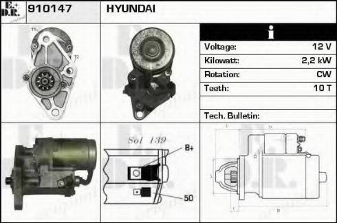 EDR 910147 - Starter autospares.lv