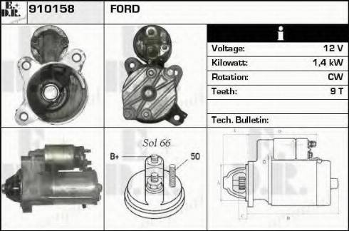 EDR 910158 - Starter autospares.lv