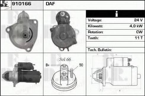 EDR 910166 - Starter autospares.lv