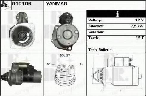 EDR 910106 - Starter autospares.lv