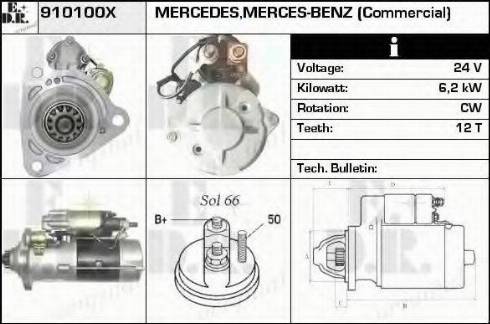 EDR 910100X - Starter autospares.lv