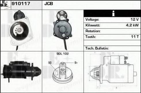 EDR 910117 - Starter autospares.lv