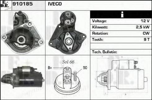 EDR 910185 - Starter autospares.lv