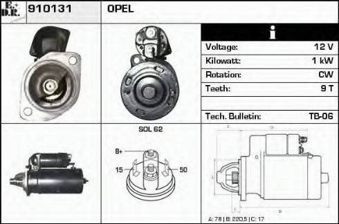 EDR 910131 - Starter autospares.lv