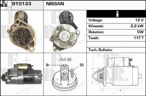 EDR 910133 - Starter autospares.lv