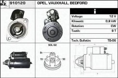 EDR 910120 - Starter autospares.lv