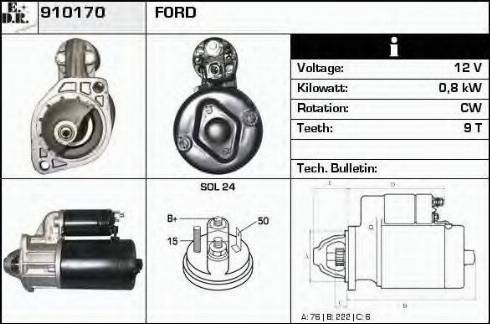 EDR 910170 - Starter autospares.lv