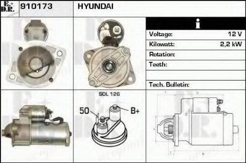 EDR 910173 - Starter autospares.lv