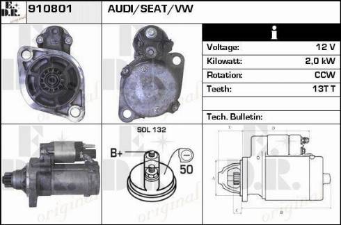 EDR 910801 - Starter autospares.lv