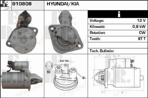 EDR 910808 - Starter autospares.lv