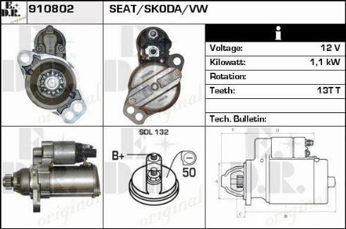 EDR 910802 - Starter autospares.lv