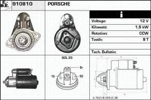 EDR 910810 - Starter autospares.lv