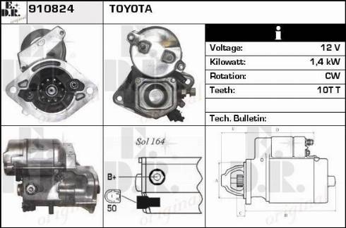 EDR 910824 - Starter autospares.lv