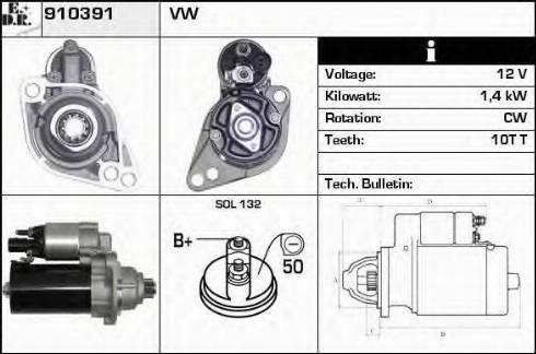 EDR 910391 - Starter autospares.lv