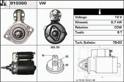 EDR 910360 - Starter autospares.lv