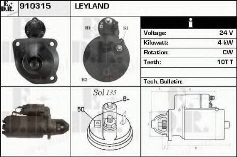 EDR 910315 - Starter autospares.lv