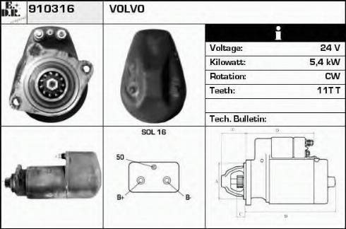 EDR 910316 - Starter autospares.lv