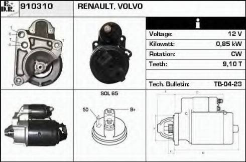 EDR 910310 - Starter autospares.lv