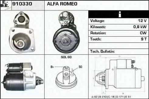 EDR 910330 - Starter autospares.lv