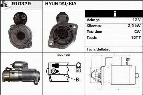 EDR 910329 - Starter autospares.lv