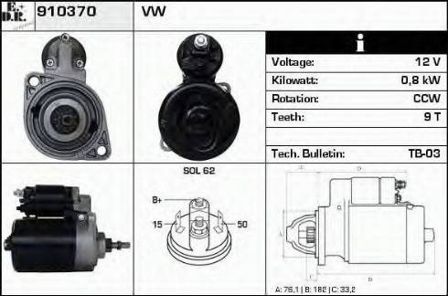 EDR 910370 - Starter autospares.lv