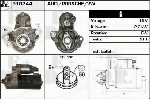 EDR 910244 - Starter autospares.lv