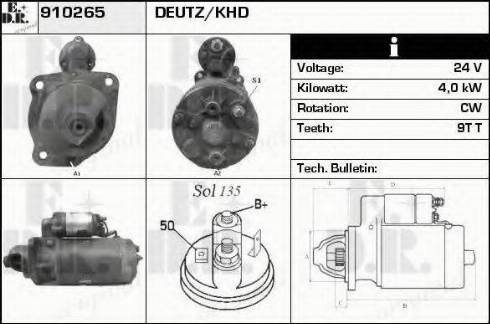 EDR 910265 - Starter autospares.lv