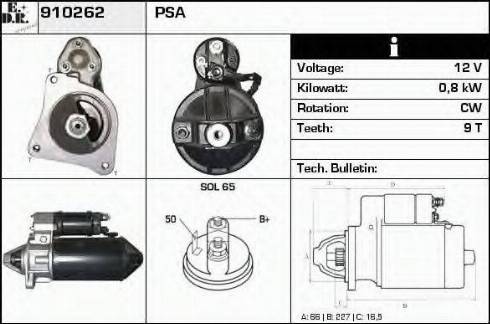 EDR 910262 - Starter autospares.lv