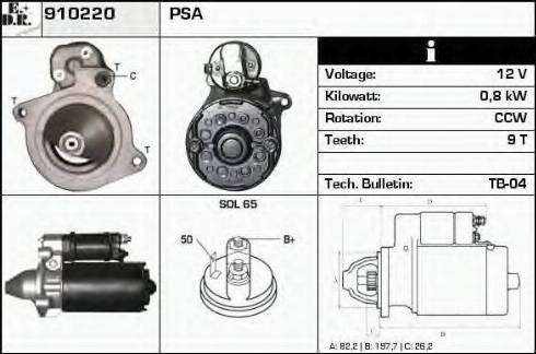 EDR 910220 - Starter autospares.lv