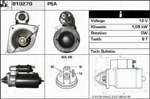 EDR 910270 - Starter autospares.lv